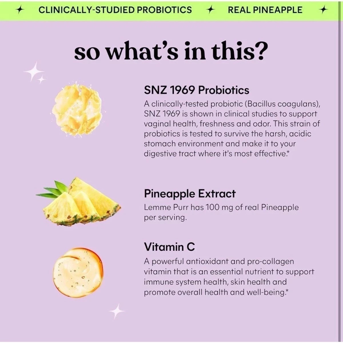 Lemme Purr Vaginal Probiotic Gummies,Balanced pH&Healthy Odor Support for Women