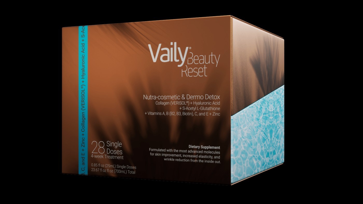 Vaily® Beauty Reset Collagen VERISOL Hyaluronic Acid Glutathione 28-Dose 12/25