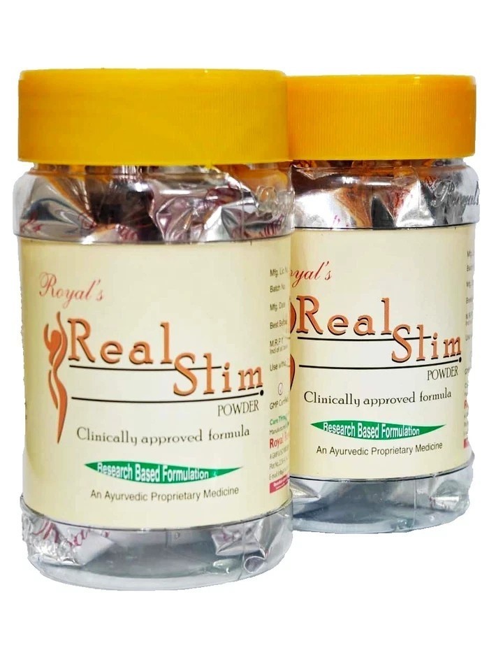 Real Slim Powder 200gm Herbal Weight Management Clinically Approved ( Pack 2 )