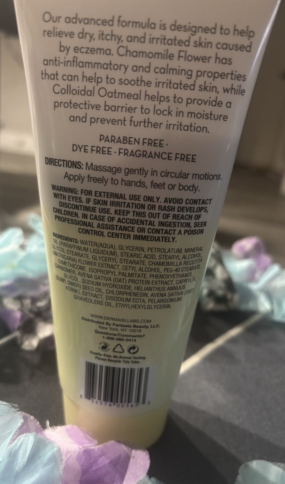 Dermasil Labs Eczema Relief Body Lotion Chamomile Oatmeal Fragrance-Free 6 oz