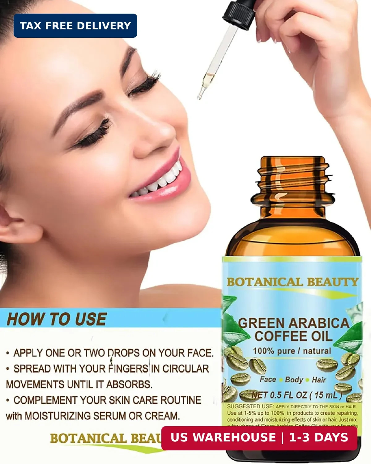 Botanical Beauty GREEN ARABICA COFFEE OIL Brazilian 100% Pure Virgin Unrefined f