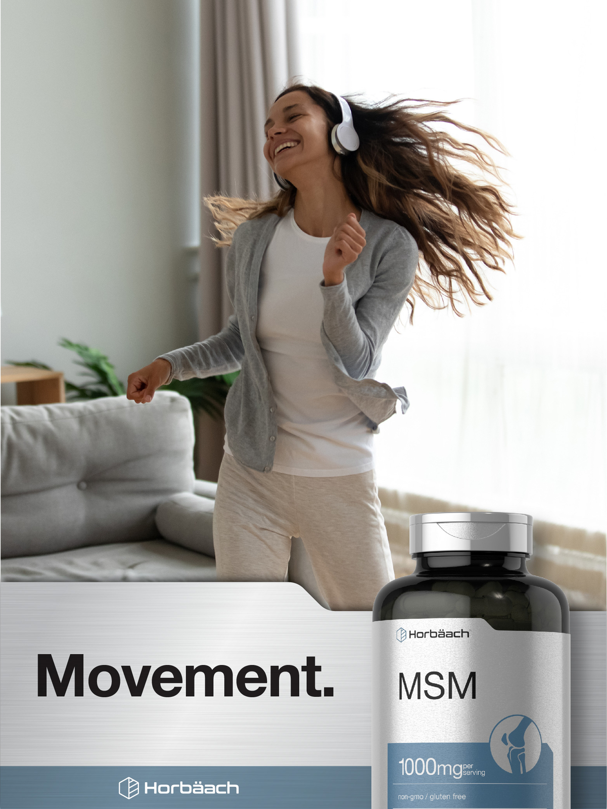 MSM Supplement | 1000mg | 250 Capsules | Non-GMO, Gluten Free | by Horbaach