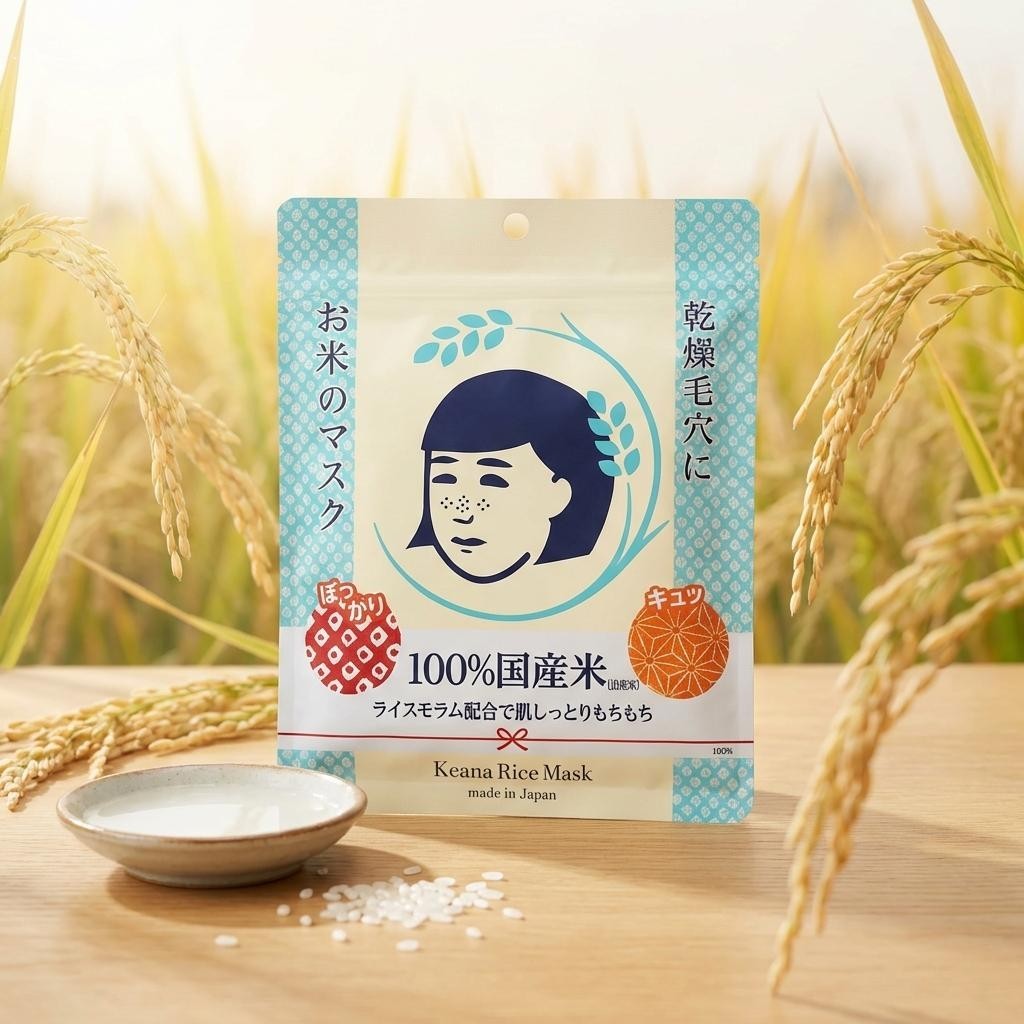 Ishizawa Keana Nadeshiko Rice Serum Pore Care Moisturizing Mask Japan 10 Sheets