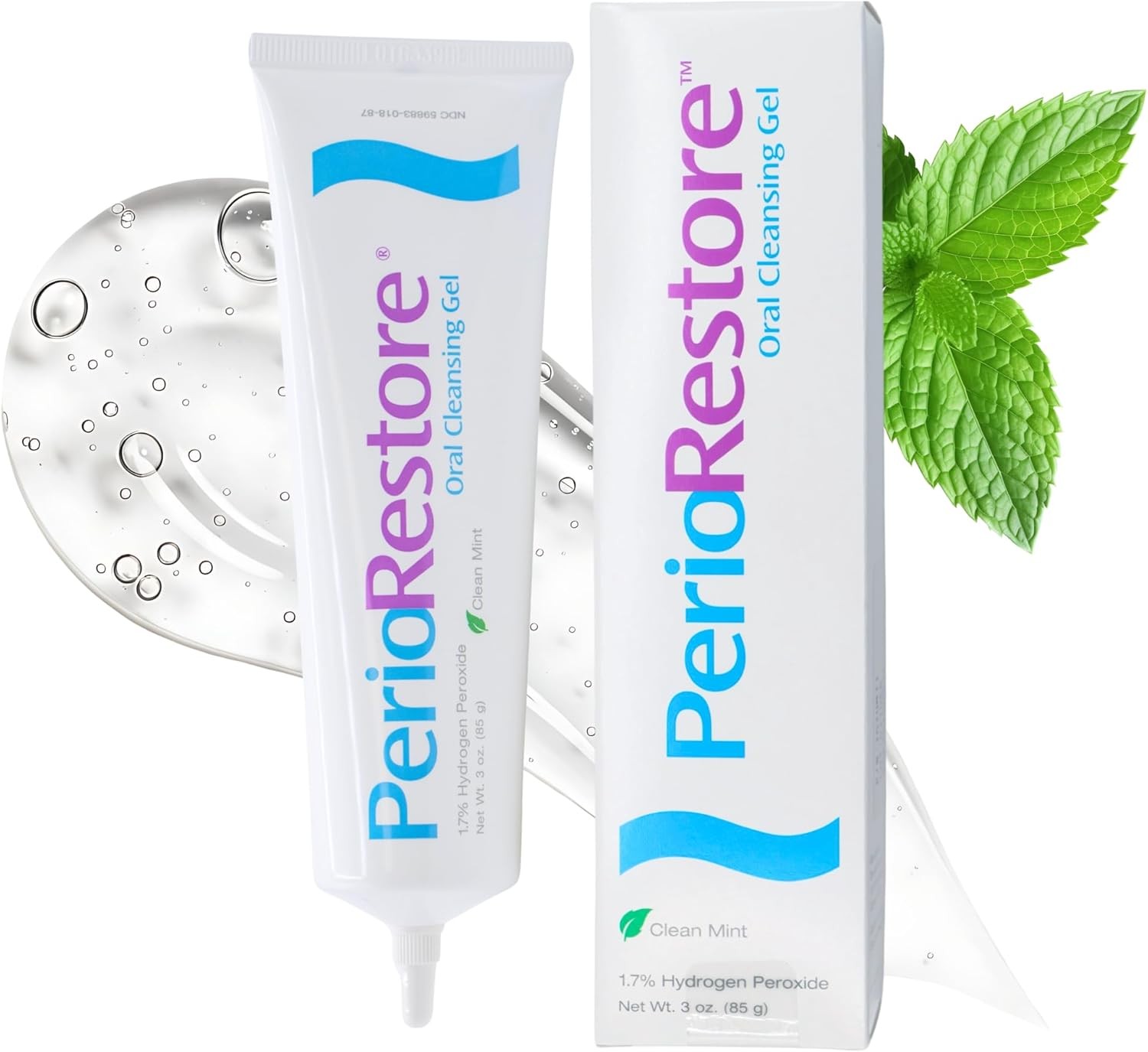 Perio Restore Oral Cleansing Gel 1.7% Hydrogen Peroxide 3 oz Mint Treatment
