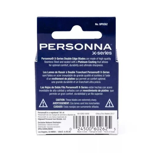 100 Personna X-series Stainless Steel Double Edge Barber Razor Blades Israel