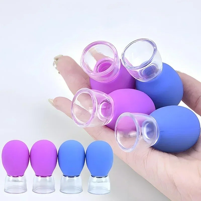 Silicone Facial Cupping Cup | Manual Vacuum Massager for Face & Neck