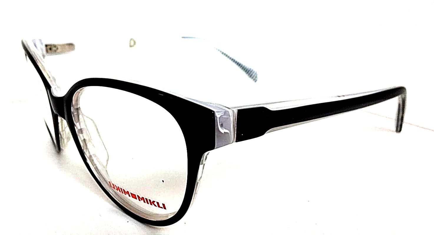 New Mikli by ALAIN MIKLI ML19R12 M01 54mm Black White Women’s Eyeglasses Frame .