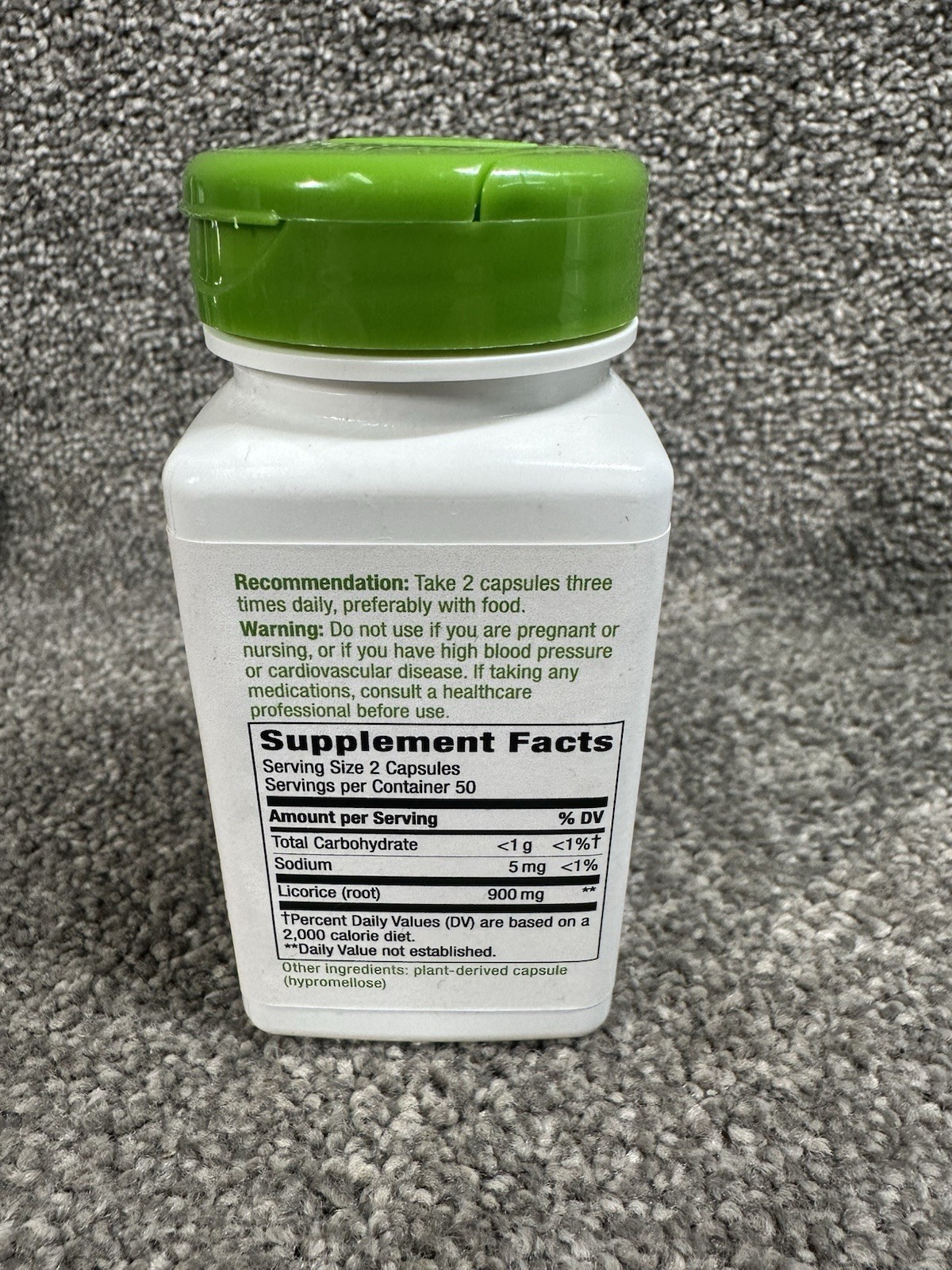 Nature’s Way Licorice Root – 100 Vegan Capsules EXP: 12/25