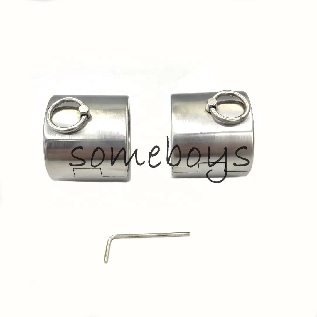 6CM High Quality Stainless Steel Handcuffs Bondage Restraint Device for Couple