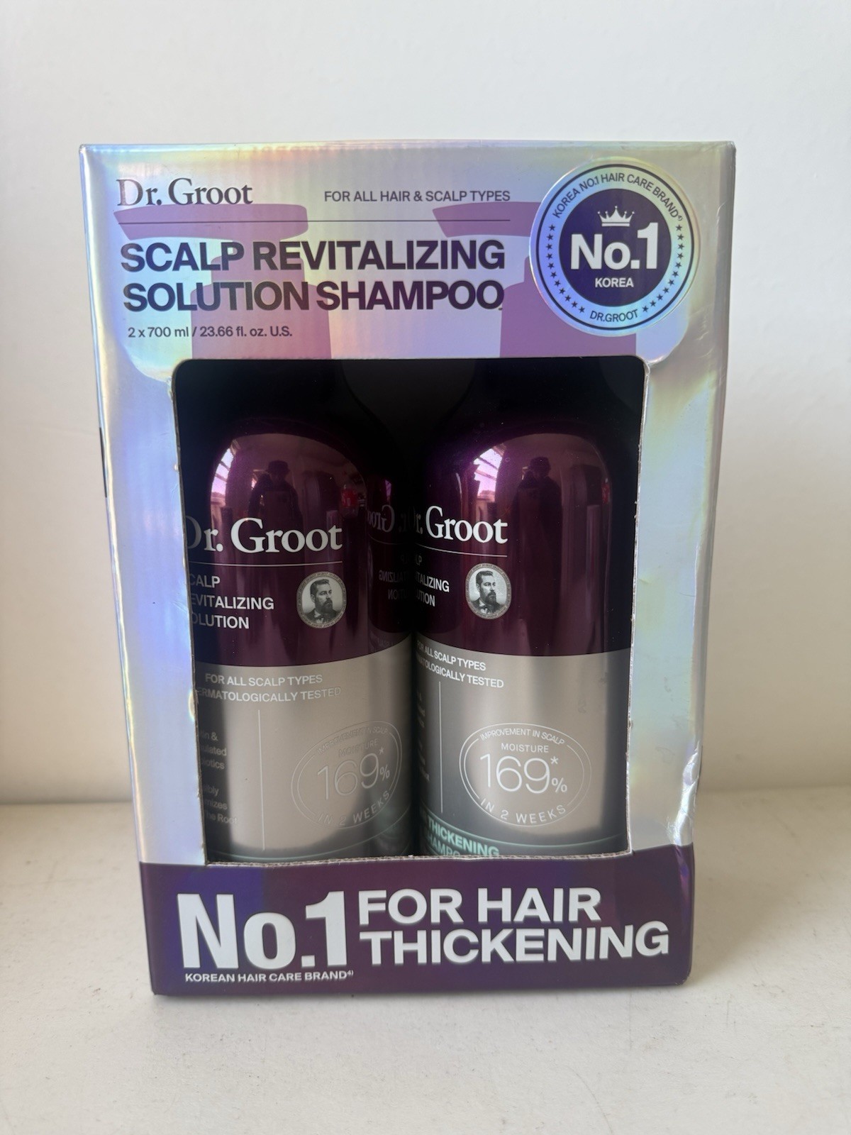 Dr. Groot Scalp Revitalizing Solution Shampoo Set, Hair Thickening 2x700ml