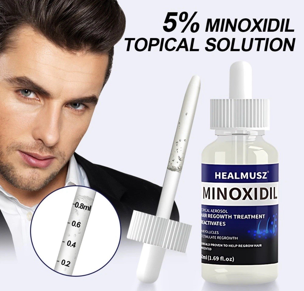 14 Pack Minoxidil 5% Extra Strength Men Hair Regrowth Treatment 14 Month Supply