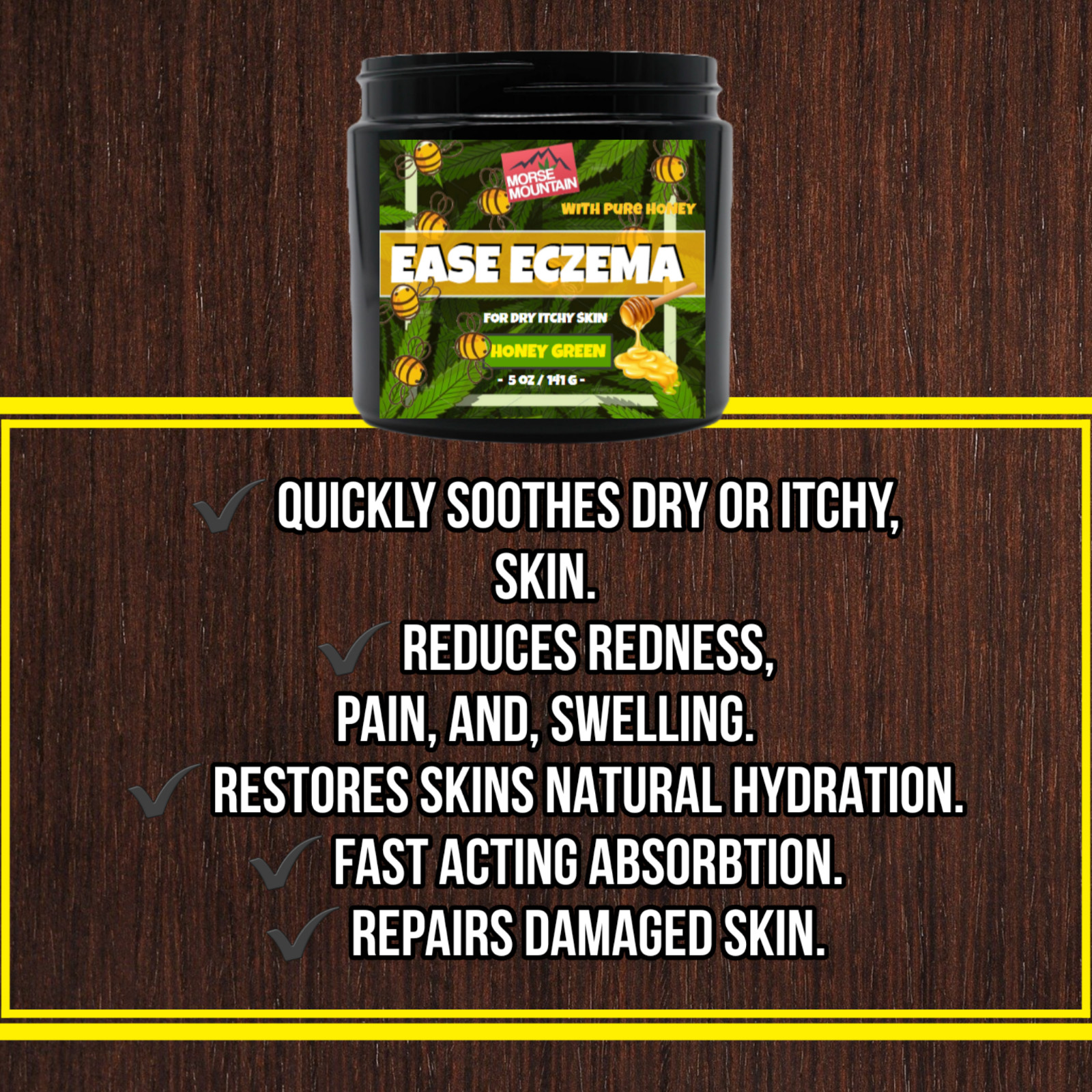Eczema / Psoriasis Honey Ointment Cream Natural Dermatitis Treatment