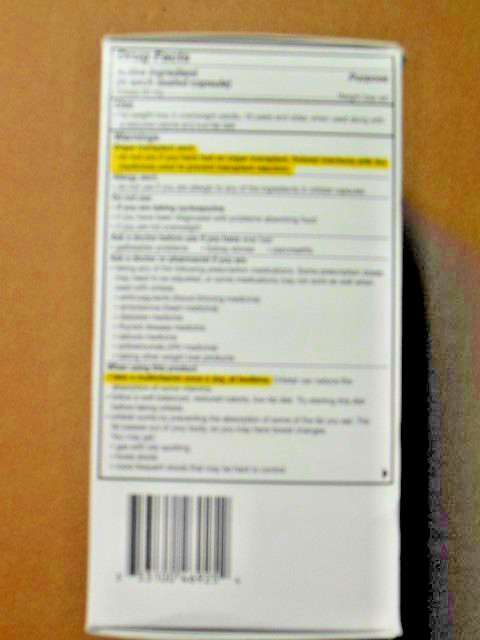Weight Loss Diet Pills, Orlistat 60 mg Capsules 120 Count pack EXP 10/2027