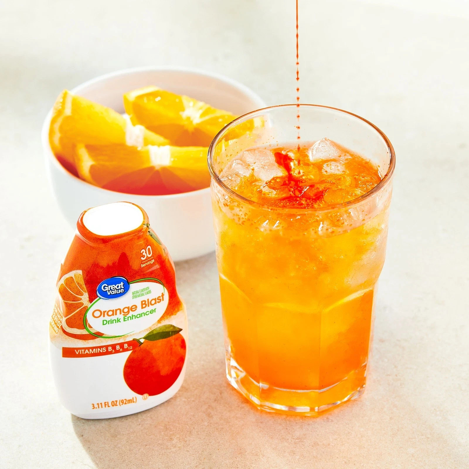 (2 pack) Great Value Orange Blast Water Drink Enhancer, 3.11 fl oz Bottle-