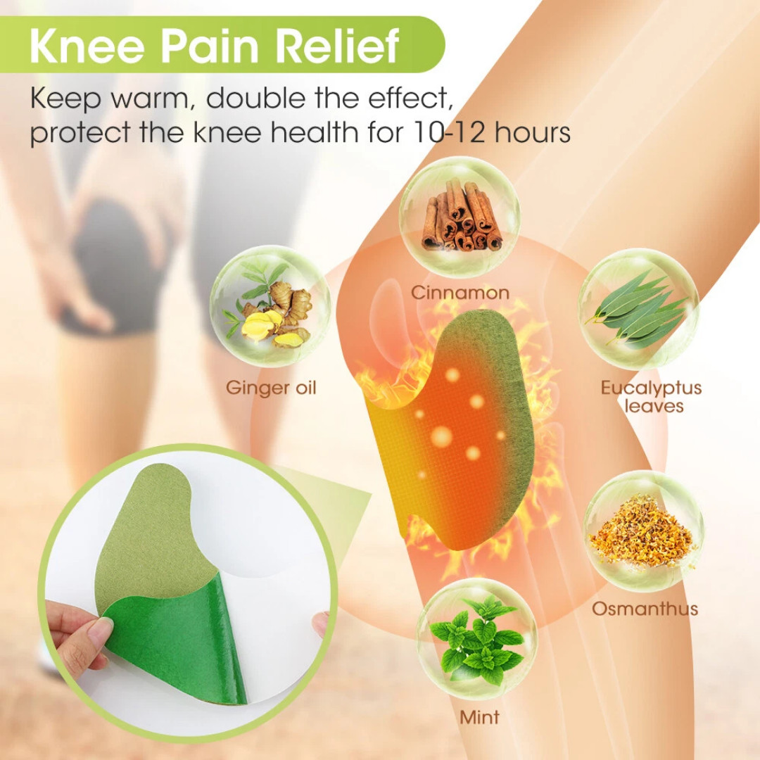 120pcs Herbal Knee Patch Wormwood Plaster for Knee Support & Muscle Pain Relief