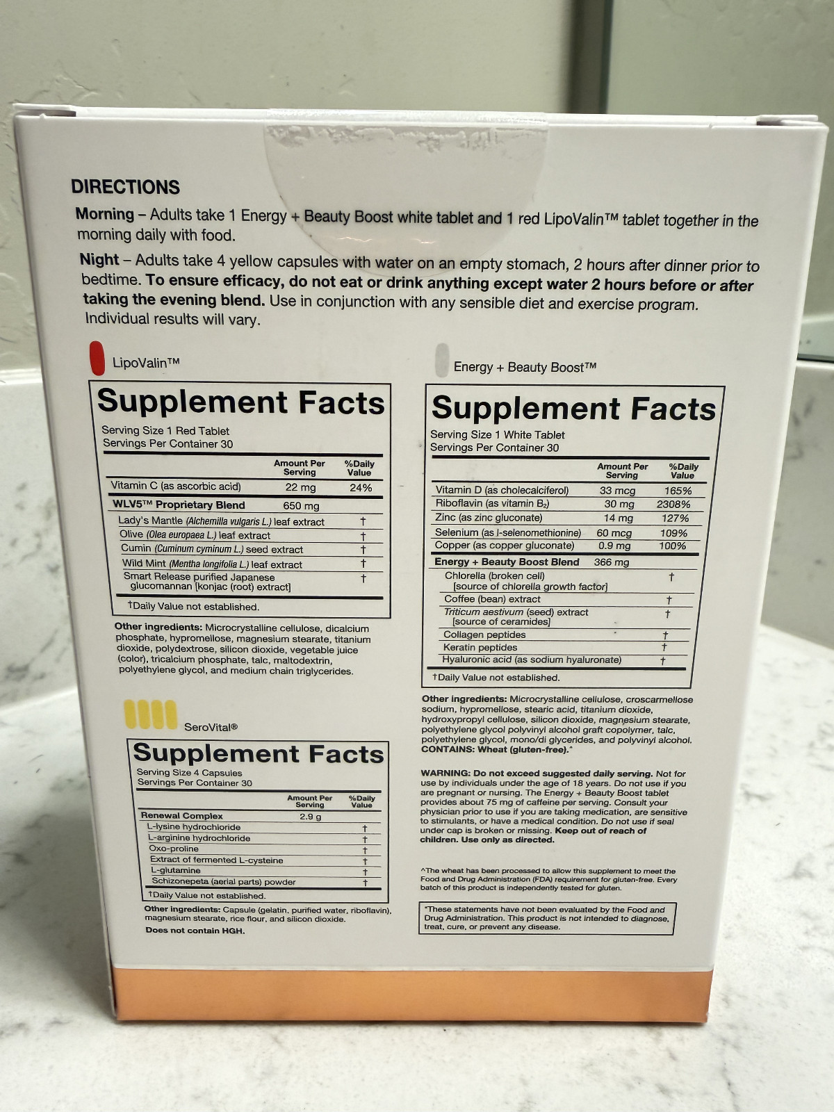 SeroVital Advanced Dietary Supplement 120 Capsules + 60 Tablets