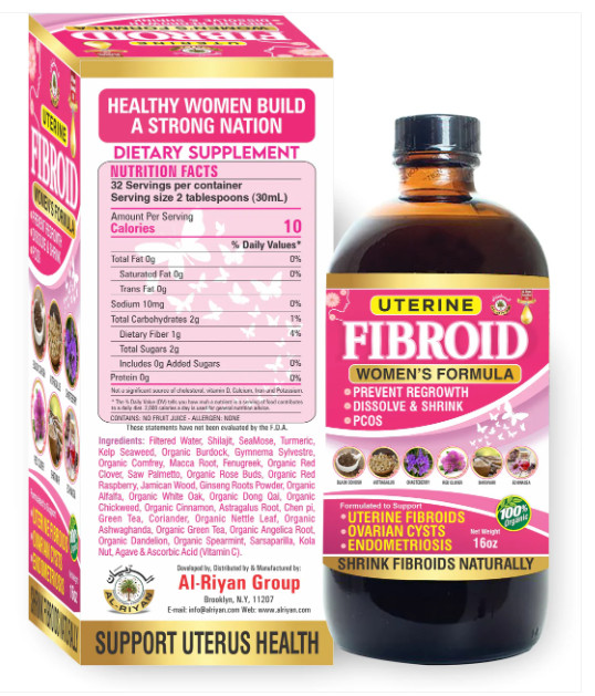 Organic Uterine Fibroid Women’s Formula By Al-Riyan, 16 oz.