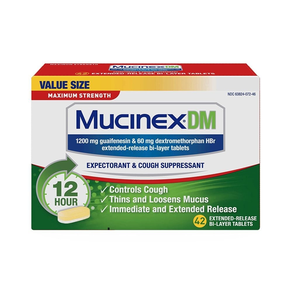 Mucinex Dm 12 Hr Max Strength Expectorant Cough Suppressant Tablets 42Ct