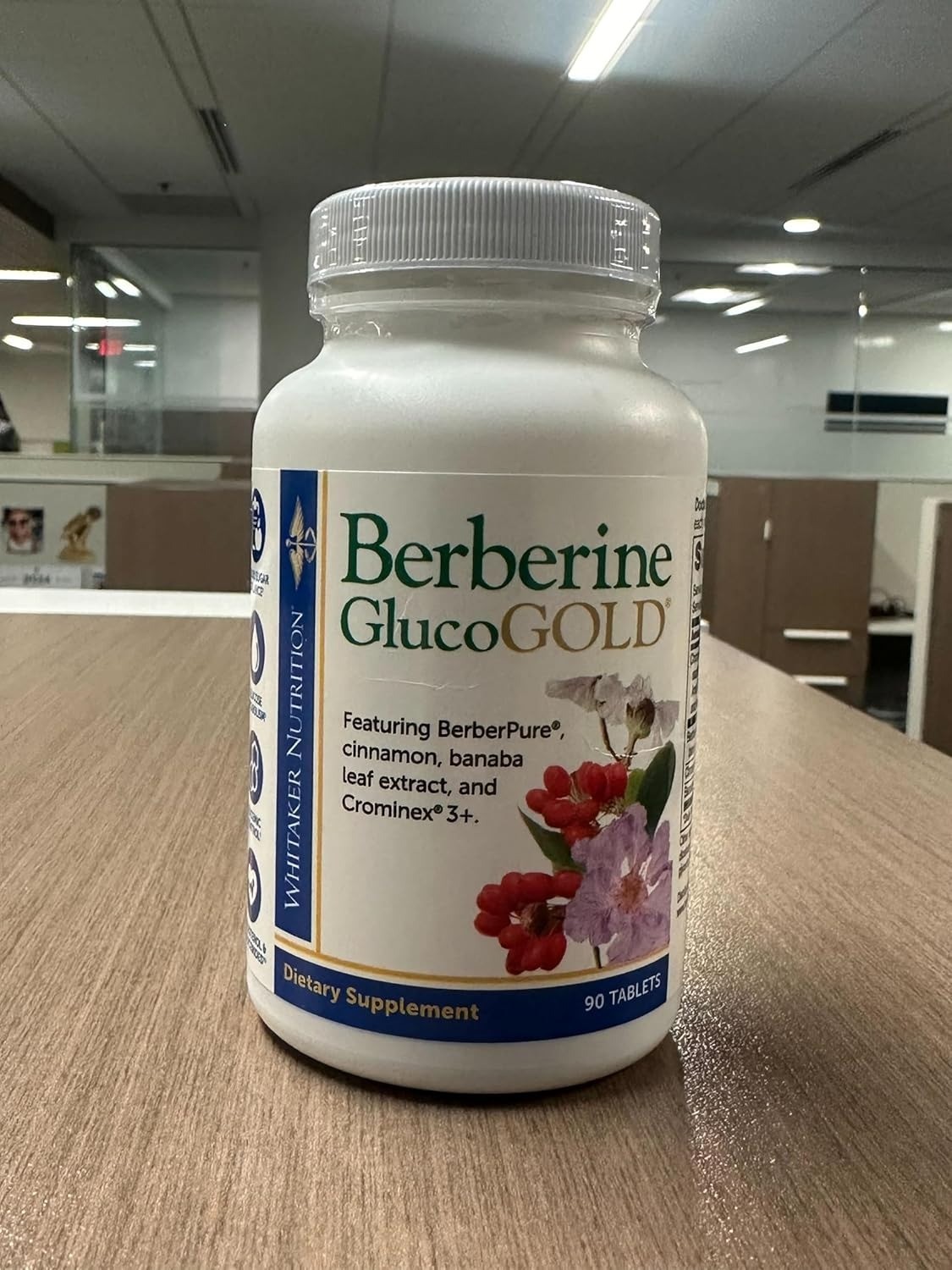 Dr. Whitaker GlucoGold Berberine 90 Tablets – New And Sealed – 12/2027