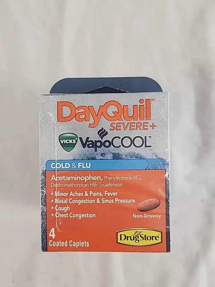 Vicks DayQuil Severe VapoCool Cold & Flu Non-Drowsy Oct2025, 432 – 4 ct boxes