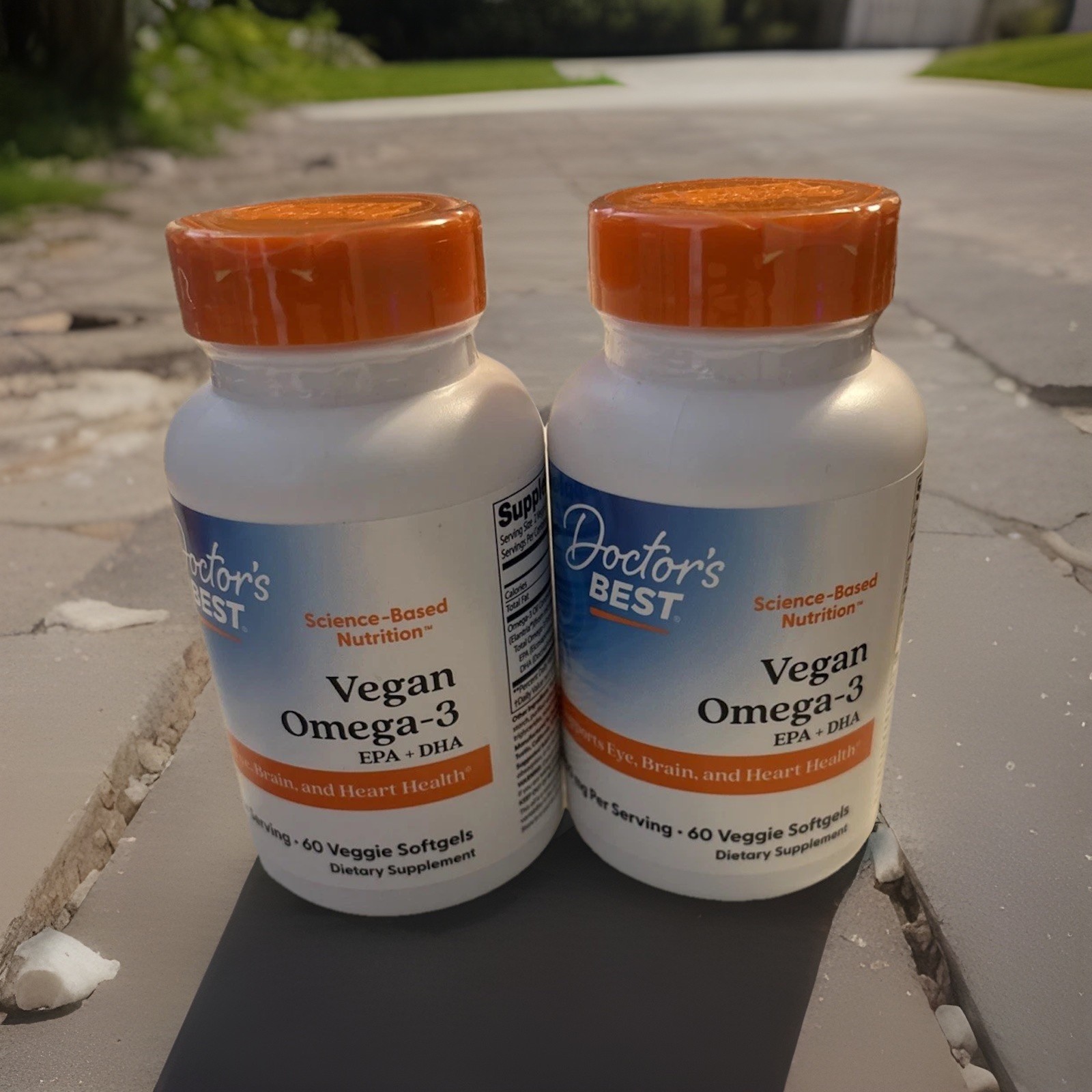 2 PK Doctor’s Best Vegan Omega-3 60x 2 (120) Veggie Softgels 2000 Mg Brain Heart