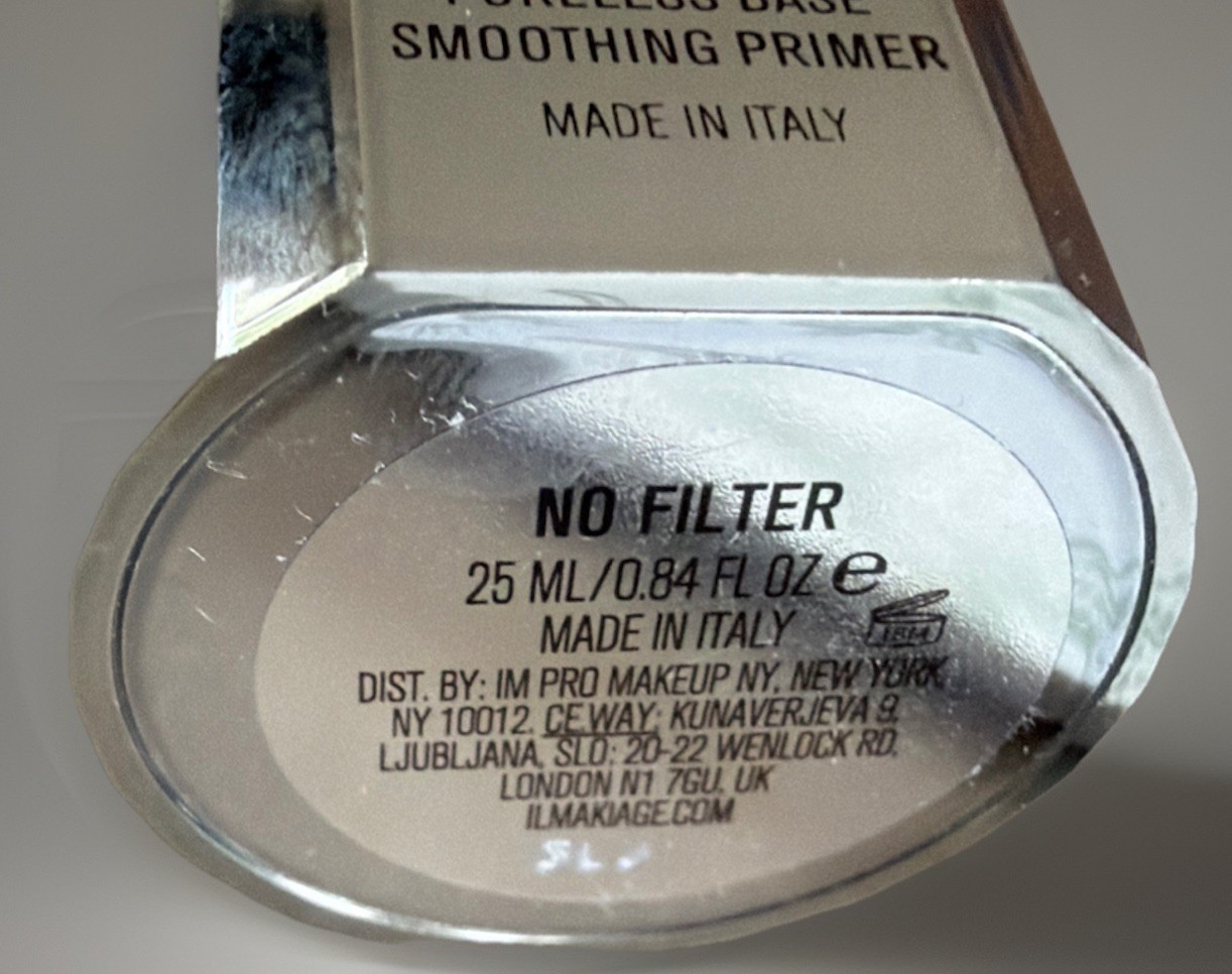 IL MAKIAGE No Filter Poreless Base Smoothing Primer NEW Full Size No Box 25ML