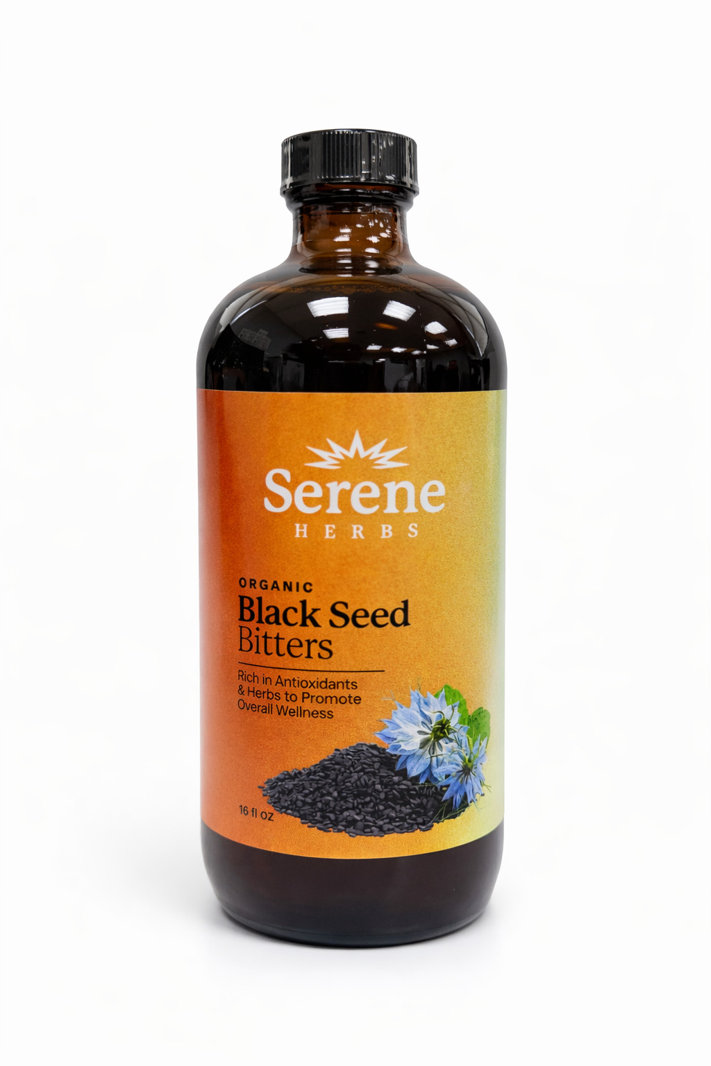 Moringa and Black Seed Bitters (Pack of 2) 100% Natural Organic 16 oz bottle