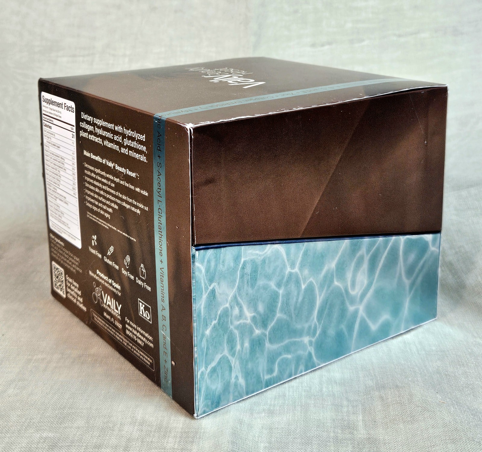 Vaily® Beauty Reset Collagen VERISOL Hyaluronic Acid Glutathione 28-Dose 12/25