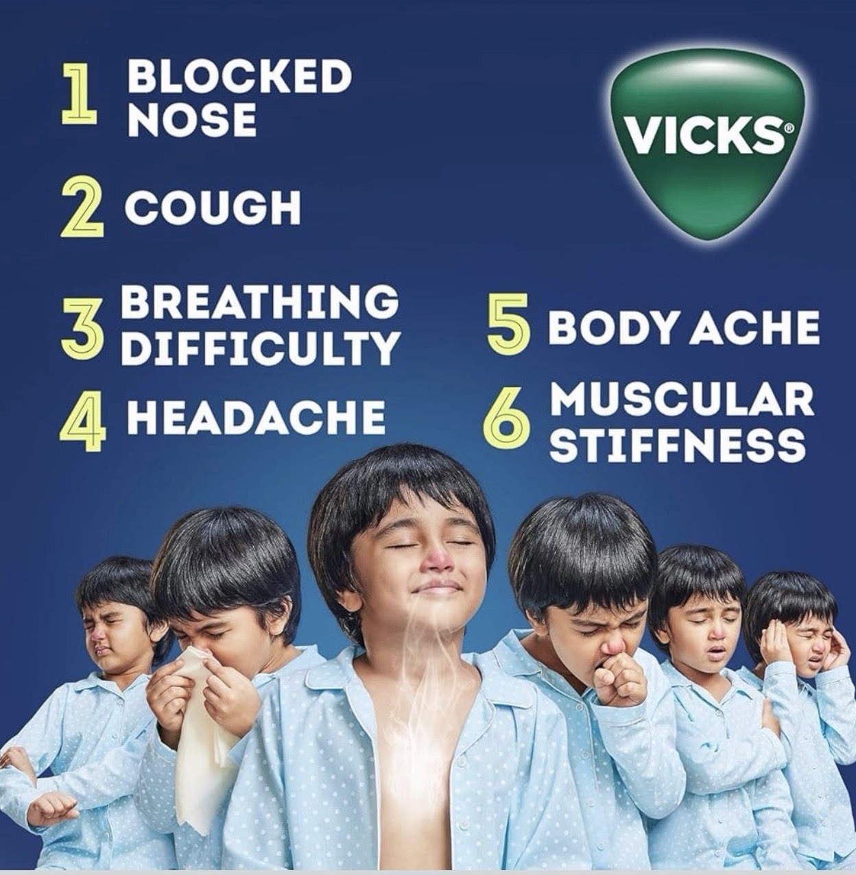 Vicks Vaporub Relief From Cold, Cough, Blocked Nose, Headache Body Ache 105ml