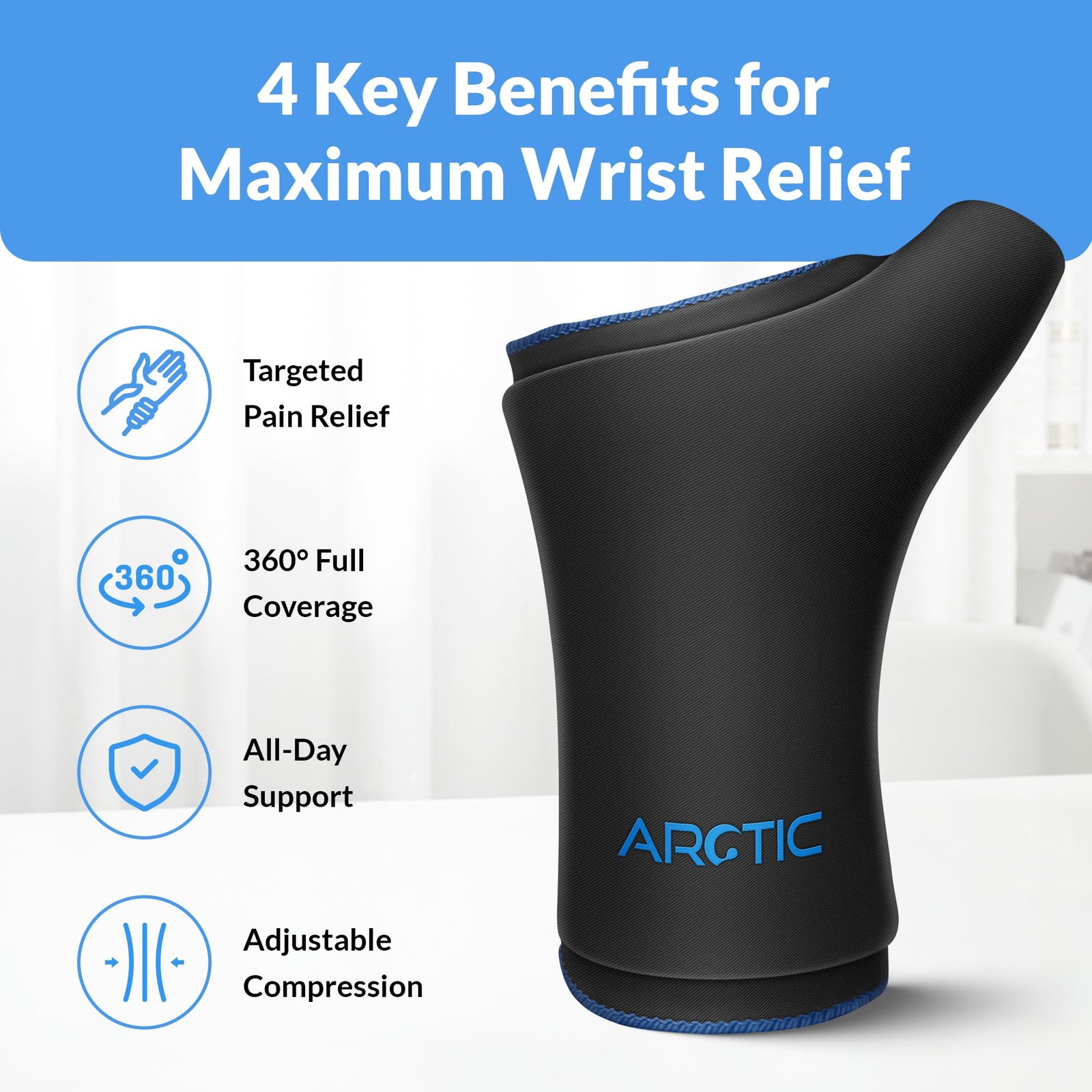 Two Pack | Wearable Thumb & Wrist Ice Pack – Reusable Hot Cold Compression fo…