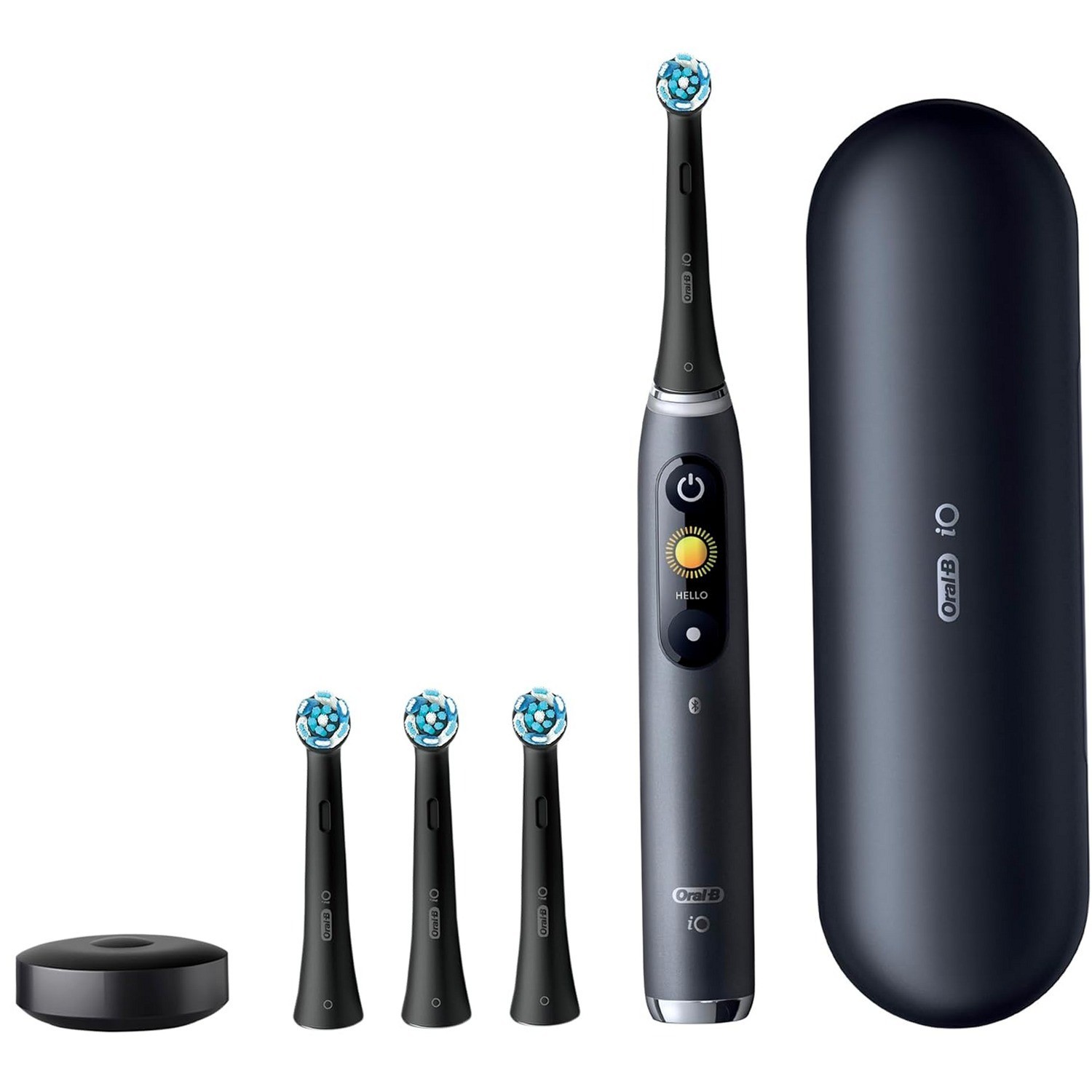 Oral-B iO Series 9 Genius Electric Toothbrush Black 4 Brush Heads Travel Case