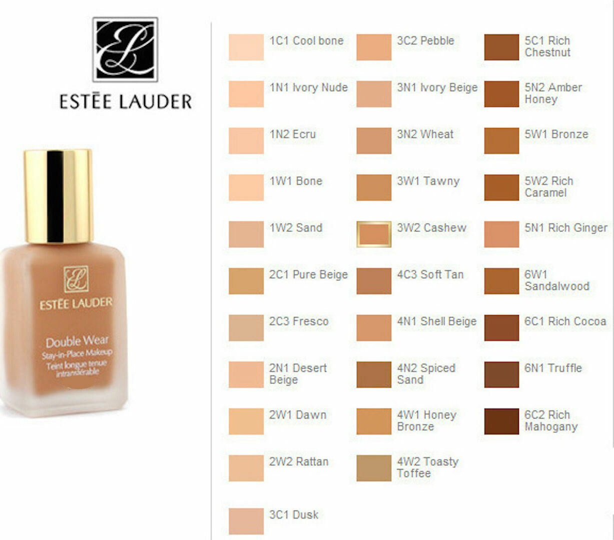 Estee Lauder Double Wear Stay-in-Place foundation~Choose Your Shade~1.0 Oz/30 ml