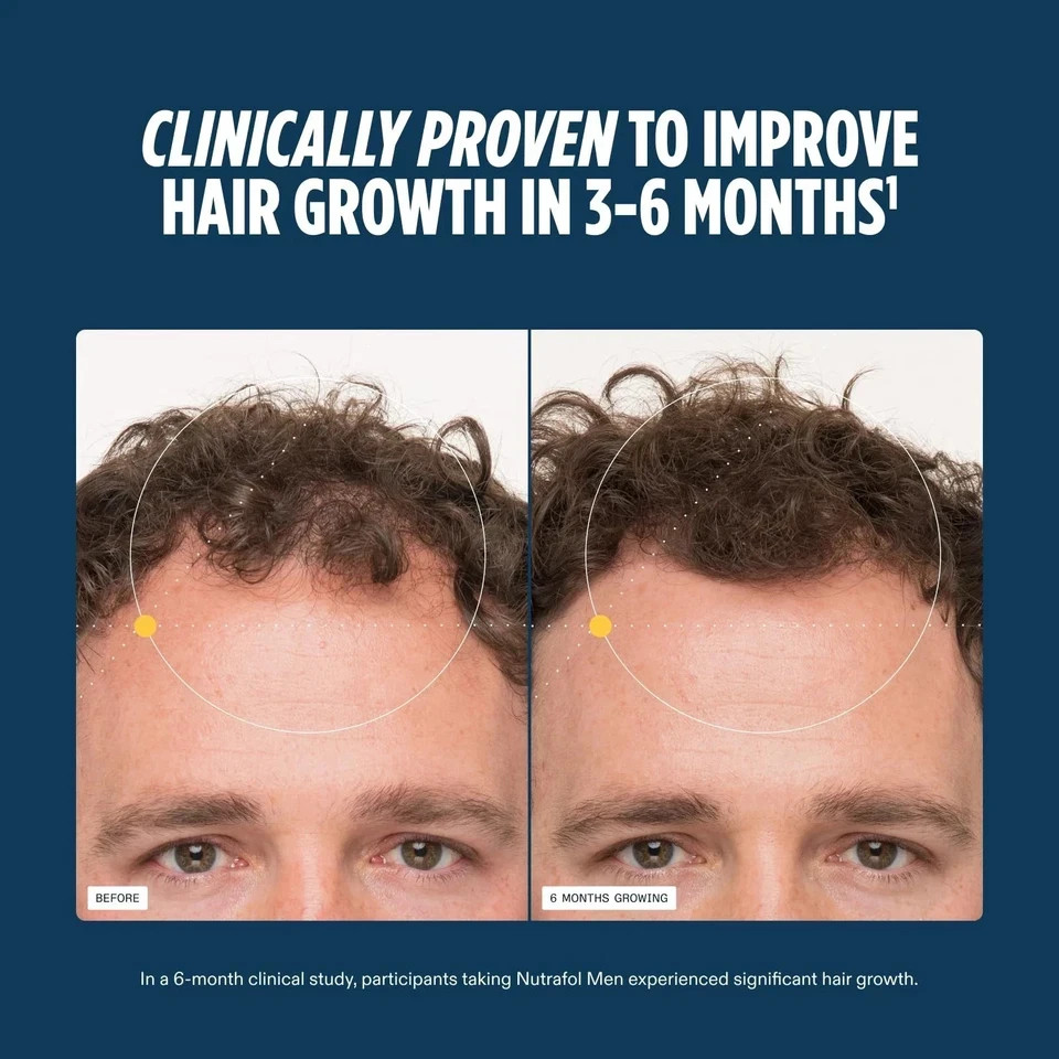 NUTRAFOL Men’s AUTHENTIC Hair Growth 1 Bottle 120 Pills 1 month supply