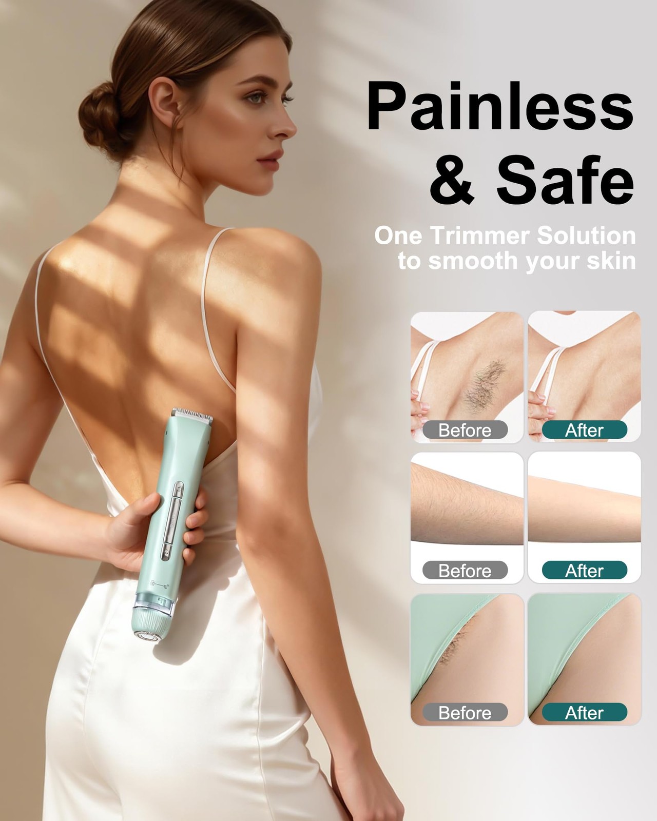 Electric Razors for Women | Dual Head Shaver Ladies Green P