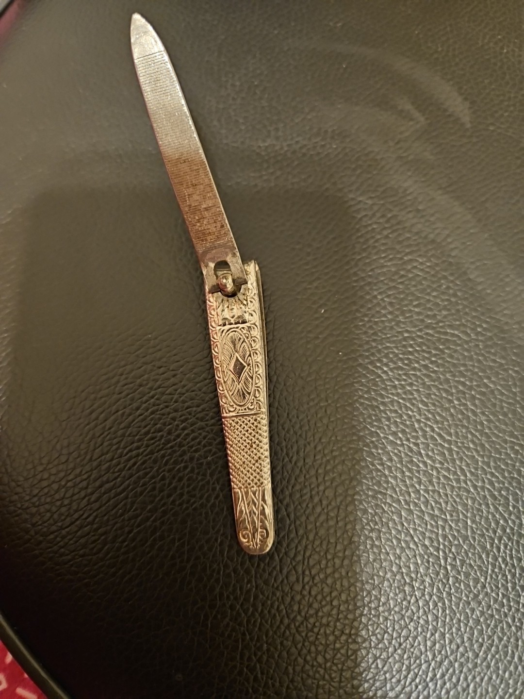 VTG Millers Forge Ornate Etched Nail Clippers 2½” Long With File
