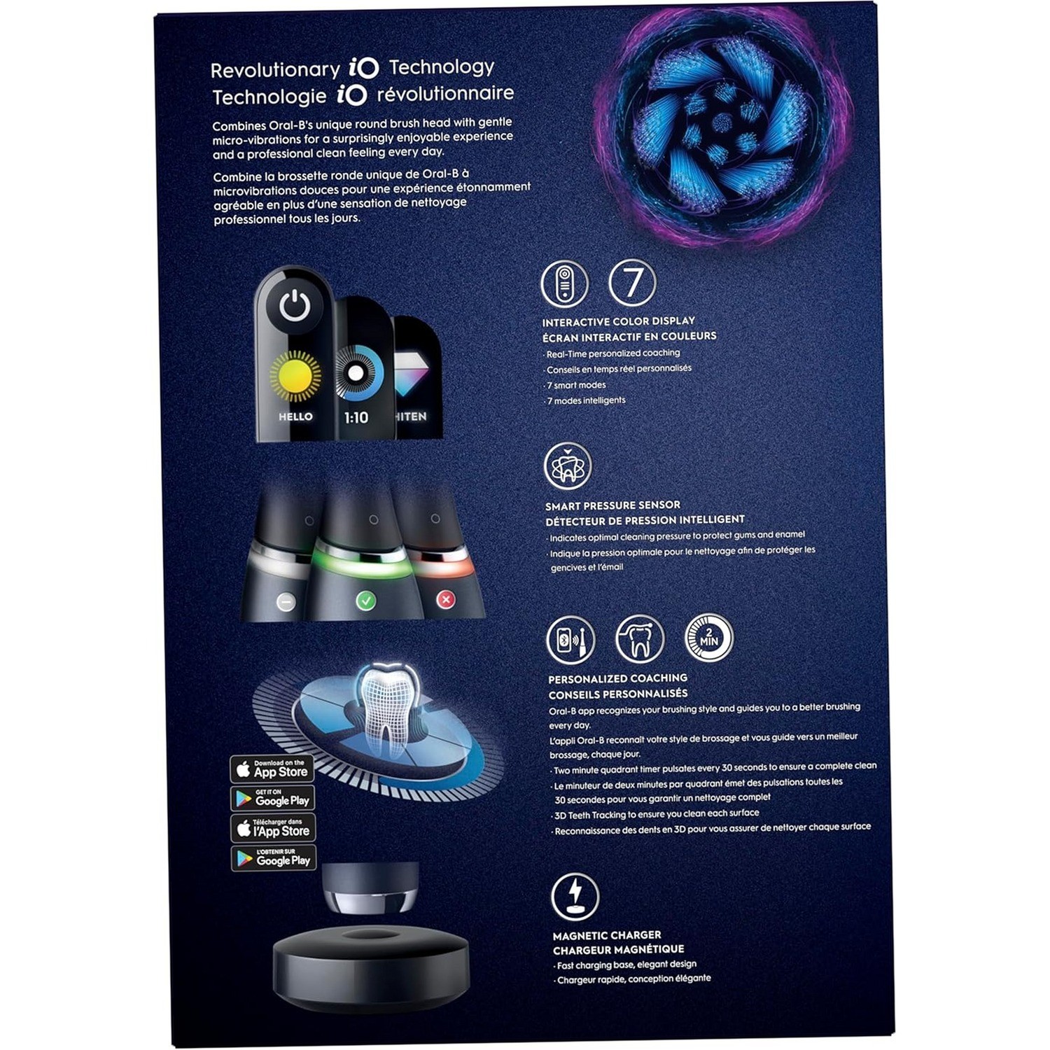 Oral-B iO Series 9 Genius Electric Toothbrush Black 4 Brush Heads Travel Case