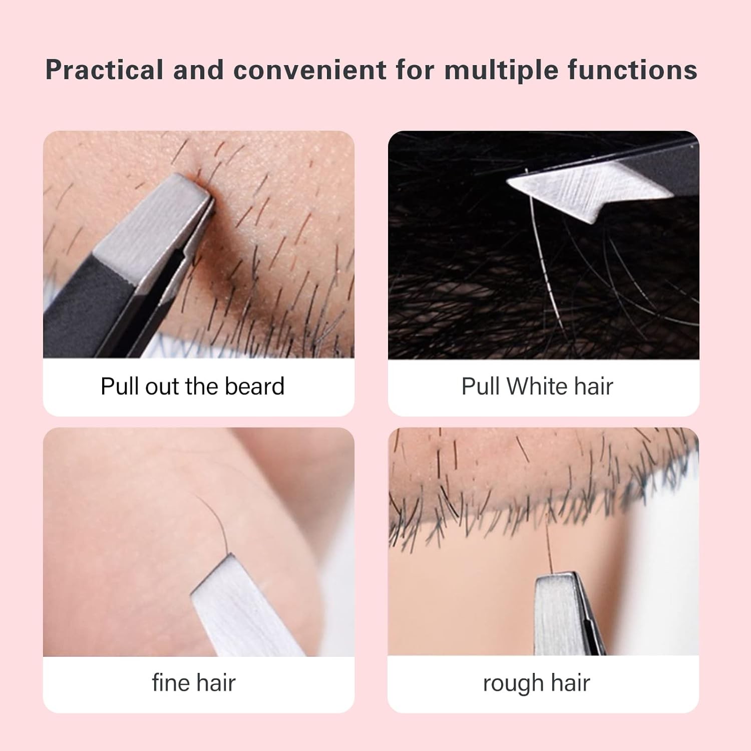 Eyebrow Tweezers Eyebrow Clip 4Piece Hair Beauty Pluckers Stainless Steel