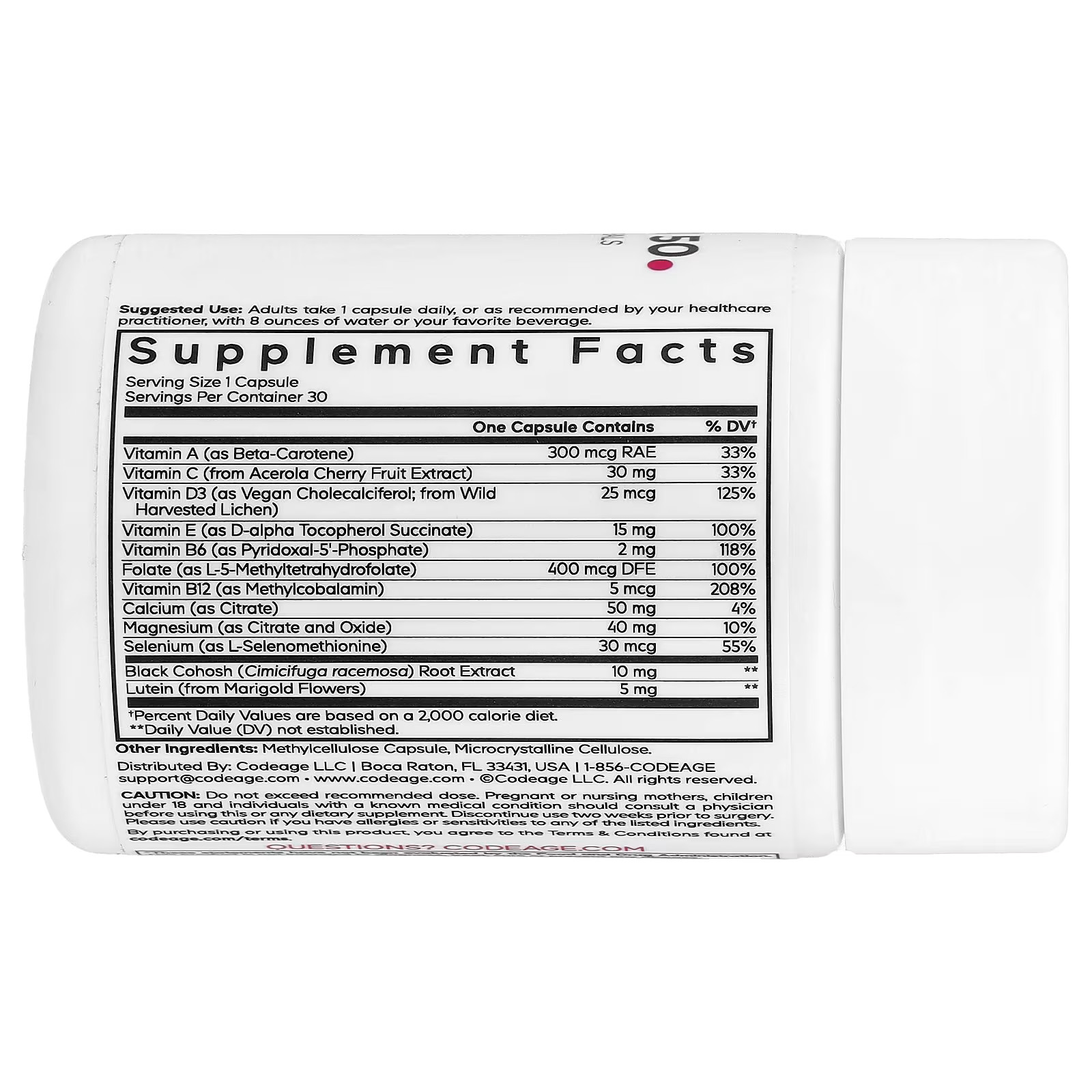 2 X Codeage, Women’s Multivitamin 50, 30 Vegetable Capsules-worldwide