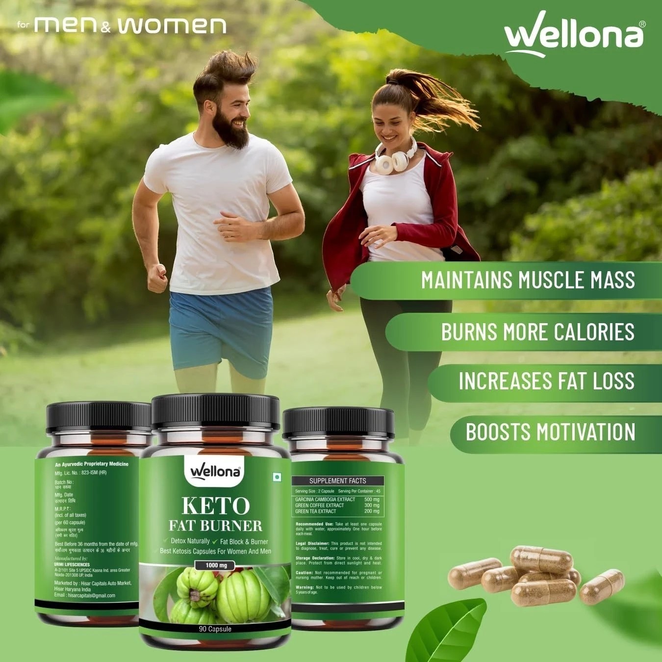 Keto Fat Burner 1000mg Weight Loss Supplement for Men & Women 90 Capsules