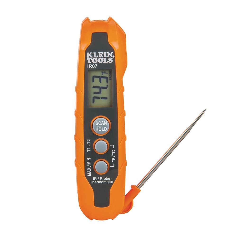 Handheld Dual IR and Probe Thermometer – Perfect for DIY and Inspections