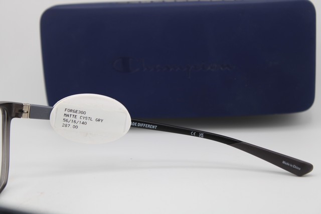 NEW CHAMPION FORGE 300 C02 MATTE BLACK GREY AUTHENTIC EYEGLASSES 56-16