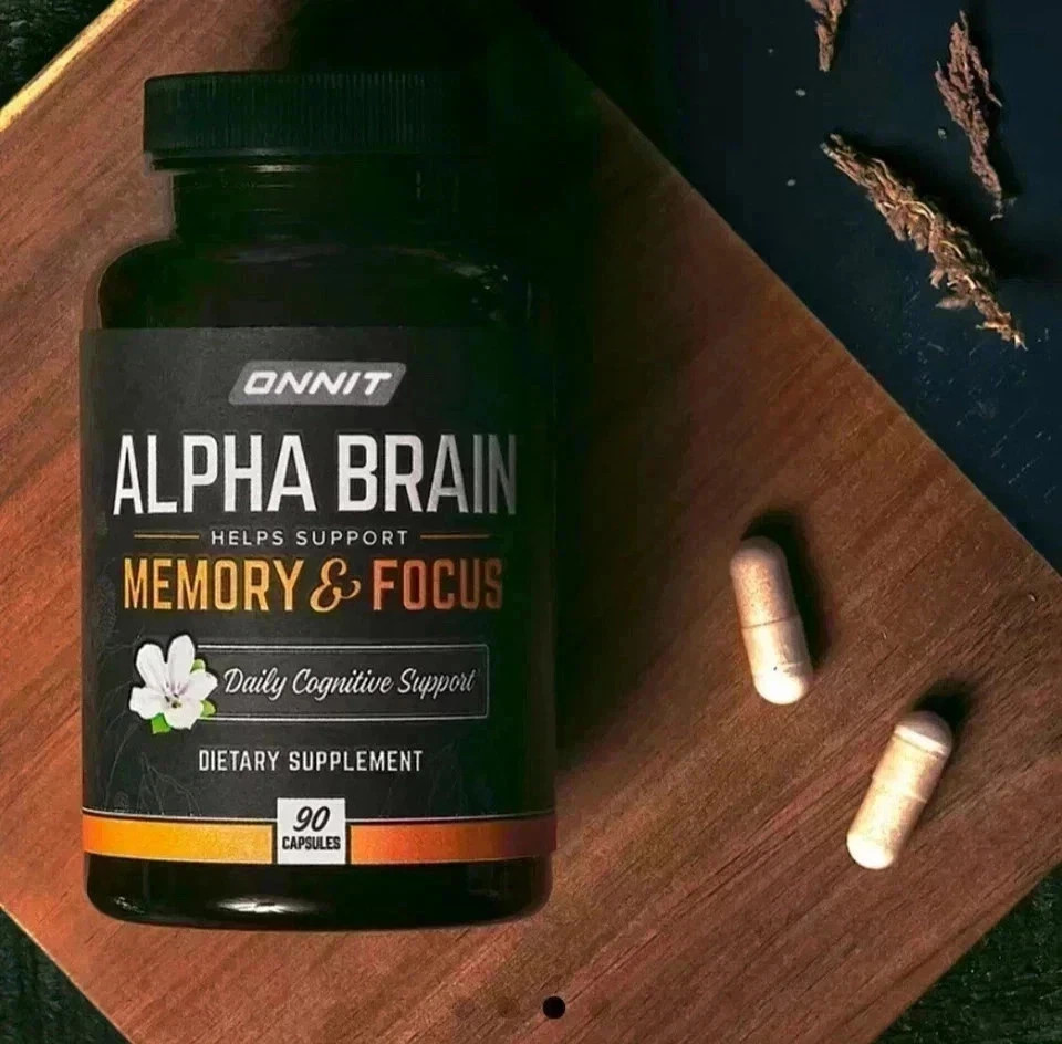 Alpha Brain Memory Focus Daily Cognitive Support (90 Capsules)