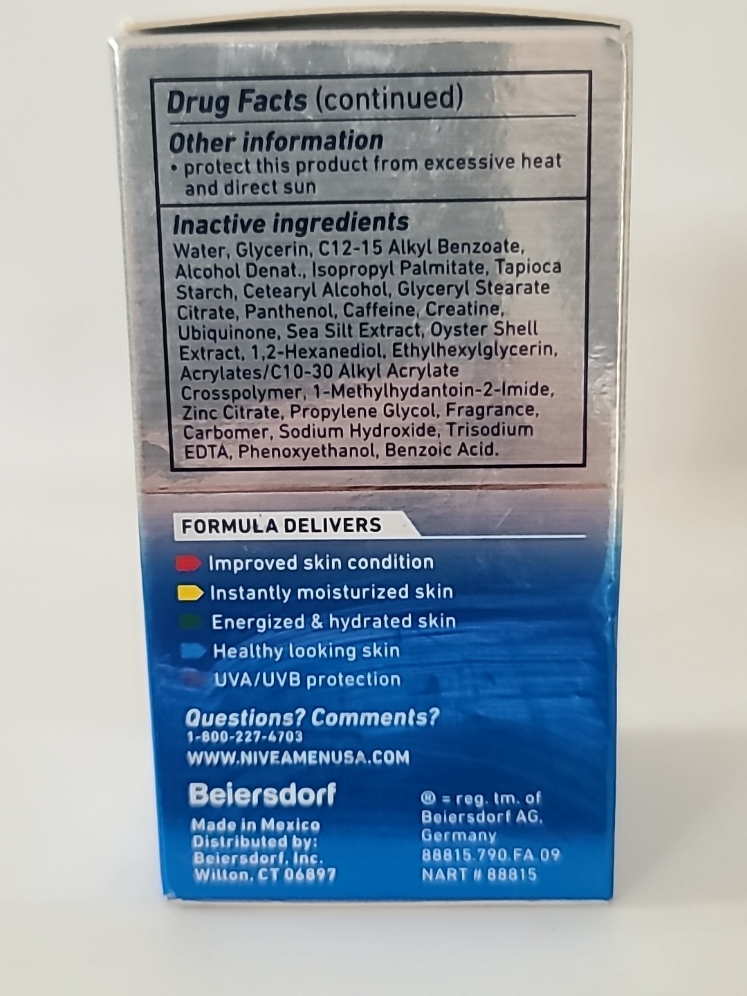 NIVEA Men• ENERGY • REVITALIZING LOTION • SPF 15 Sunscreen 1.7 fl oz / 50 mL