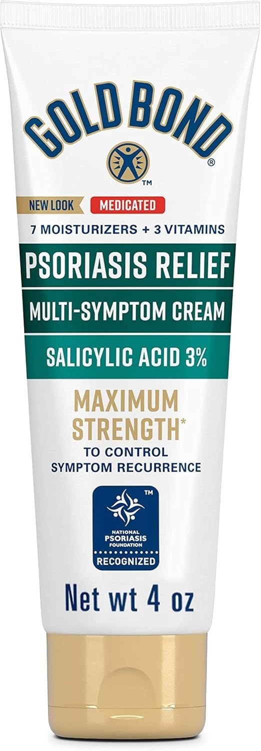 Hydrating Psoriasis Relief Cream 4 oz for Itchy, Sensitive Skin, Fragrance-Free