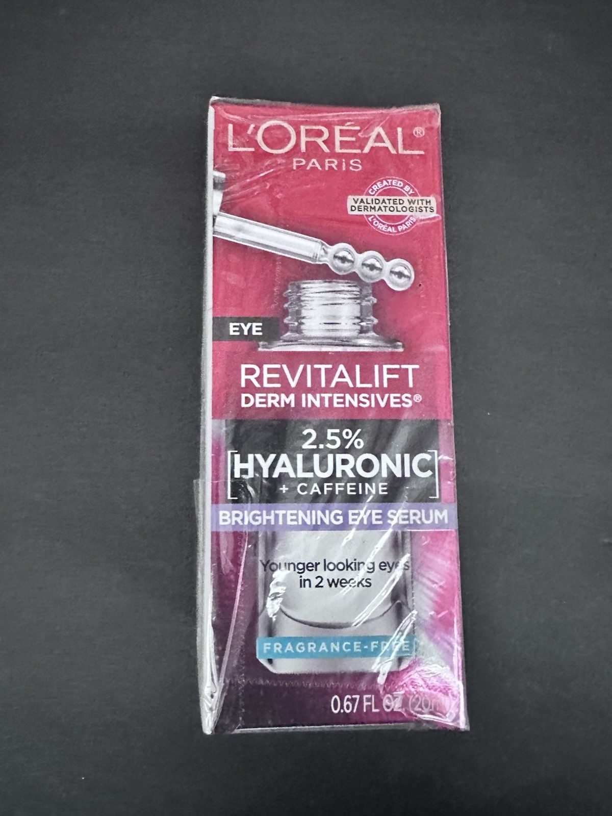 2X L’Oreal Paris Revitalift Brightening Eye Serums 0.67 fl oz each NEW SHIP