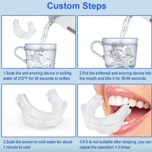 Adjustable Anti Snoring Mouthpiece Custom Fit Sleep Aid Mouth Guard for Adults