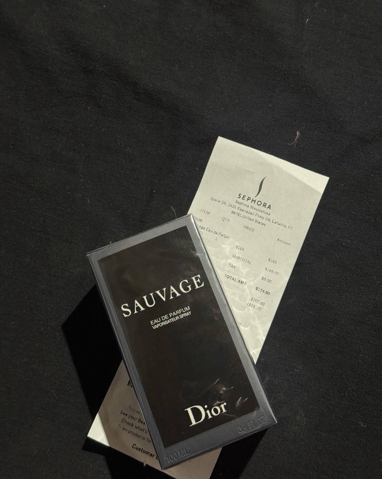 Dior Sauvage Eau de Parfum Spray, Regular Size 100 mL (3.4 fl oz) Fully sealed