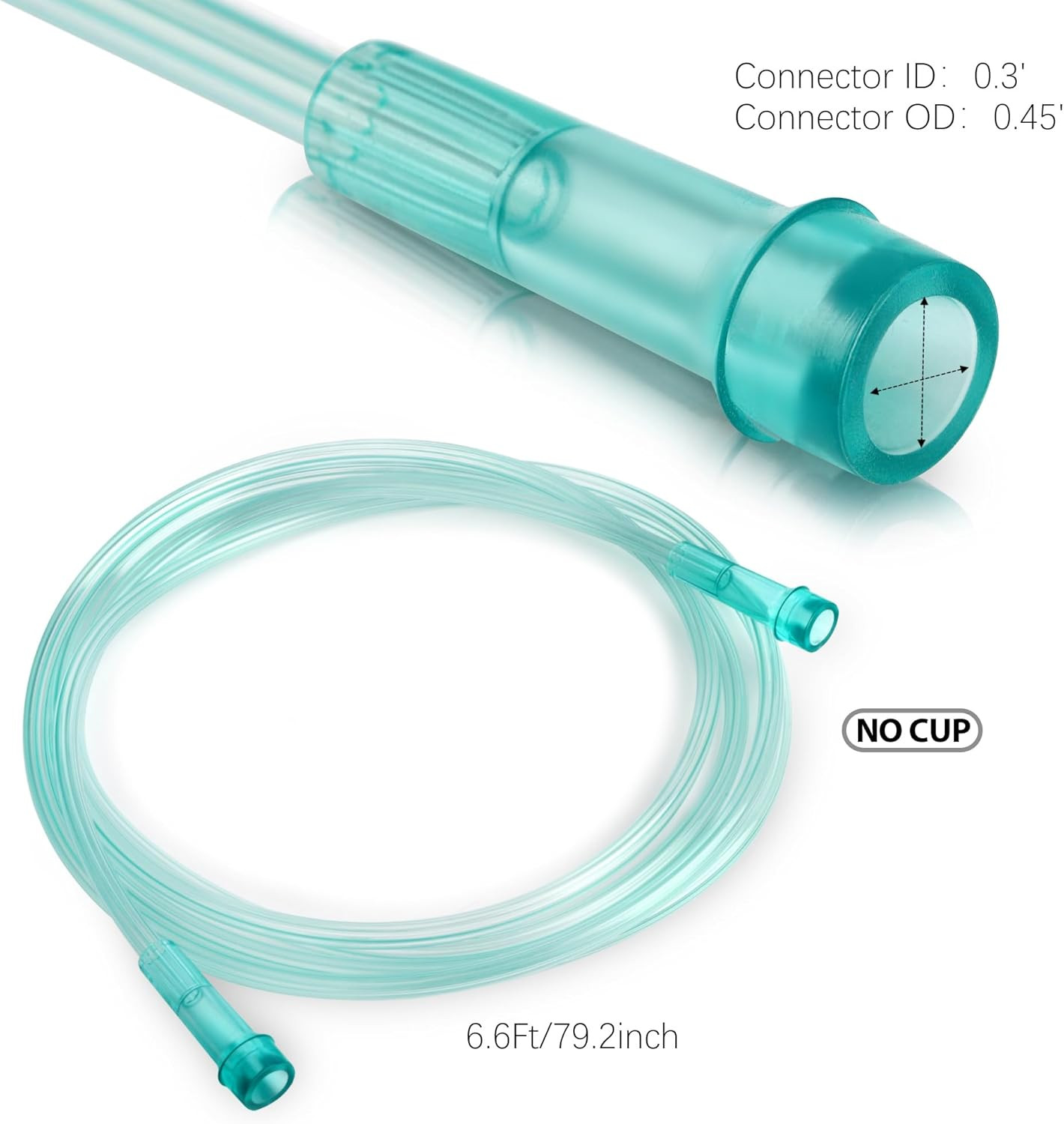 ANSNF 2 Pack Oxygen Mask for Face Adult with 6.6′ Tube & Adjustable Elastic Stra