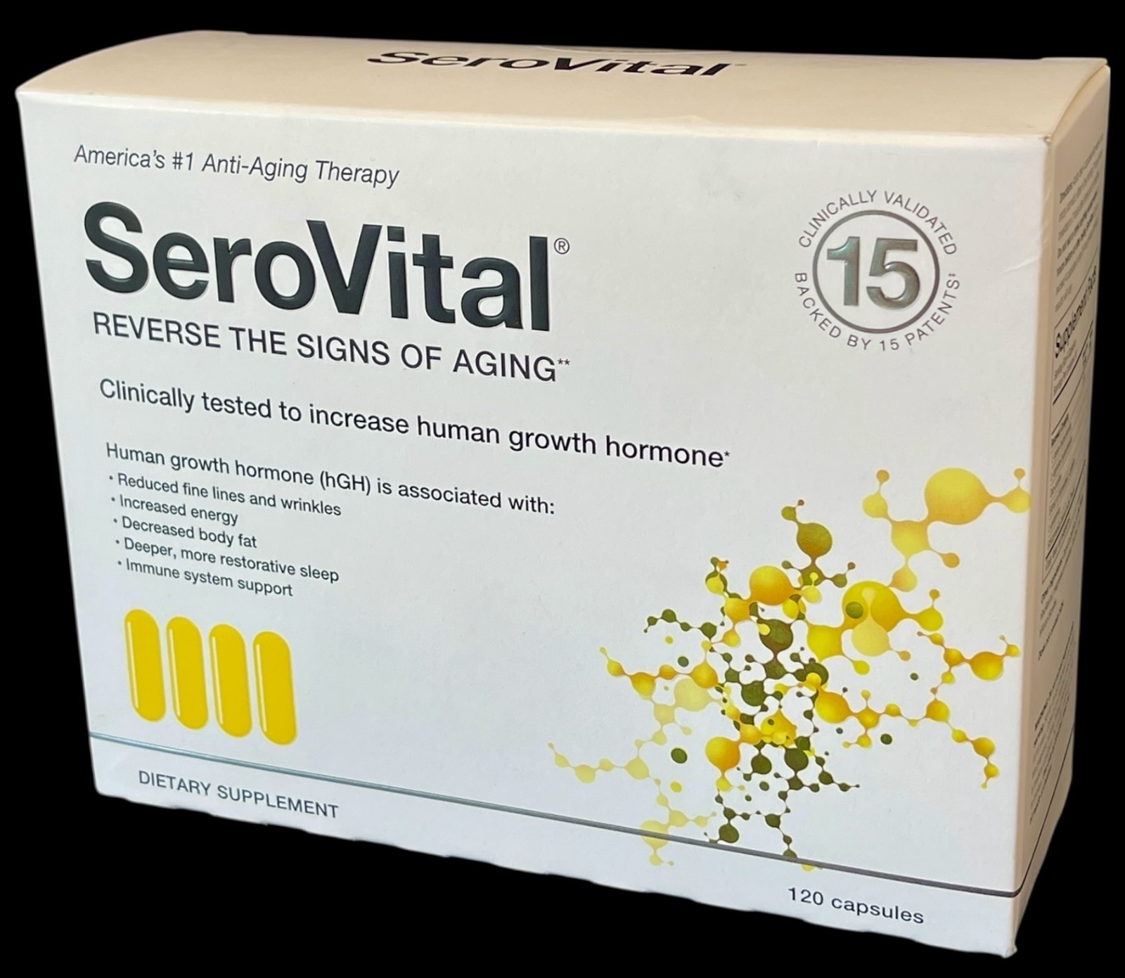 Serovital Dietary Supplement 120 Capsules Anti-Aging Therapy Sealed Box 10/2027