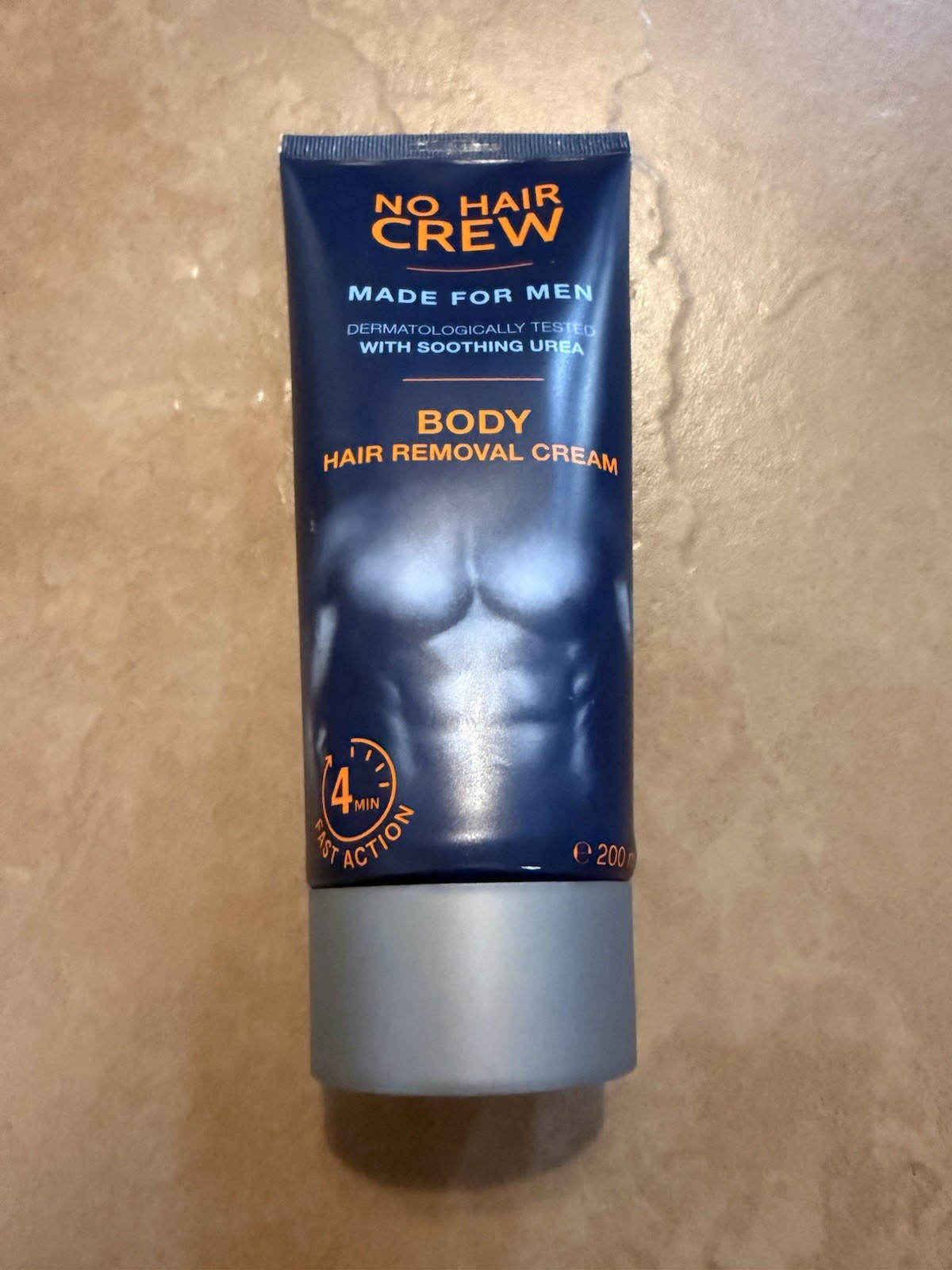 No Hair Crew Men’s Body Hair Removal Cream 200ml for Legs Chest Back Arms